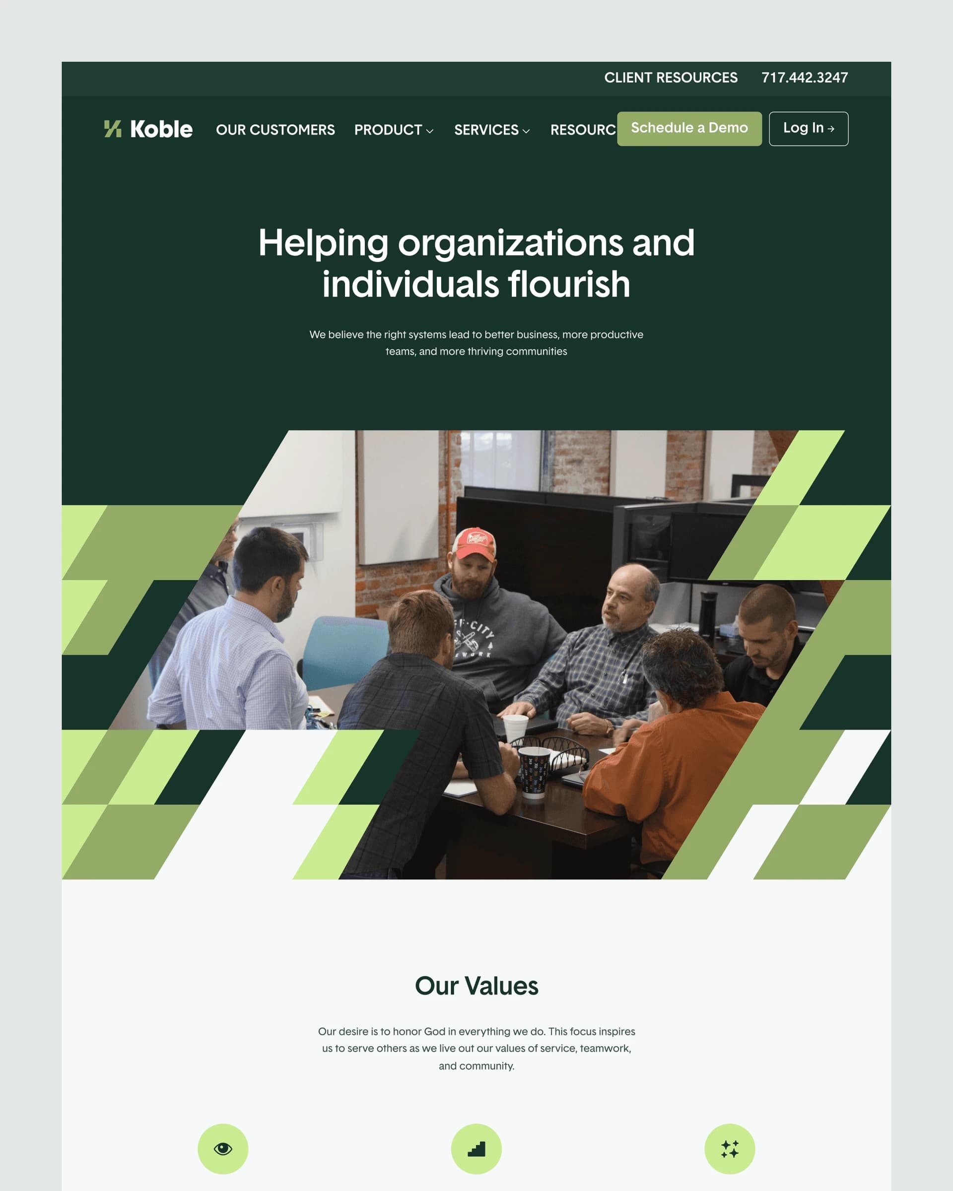 Koble company page: Helping organizations and individuals flourish.