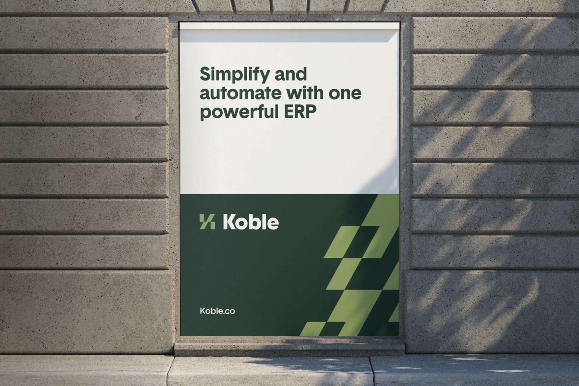 Koble poster: Simplify and automate with one powerful ERP.